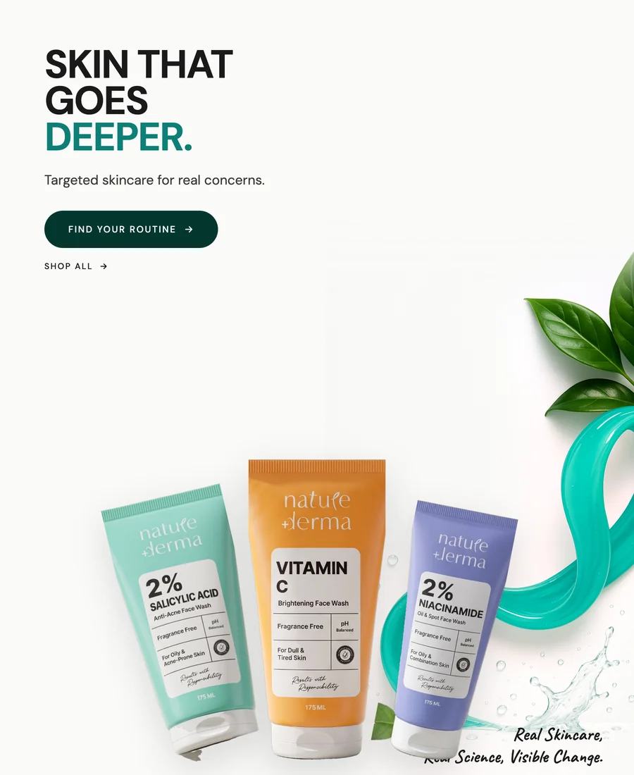 Skin that goes deeper. Targeted skincare for real concerns. Find your routine.